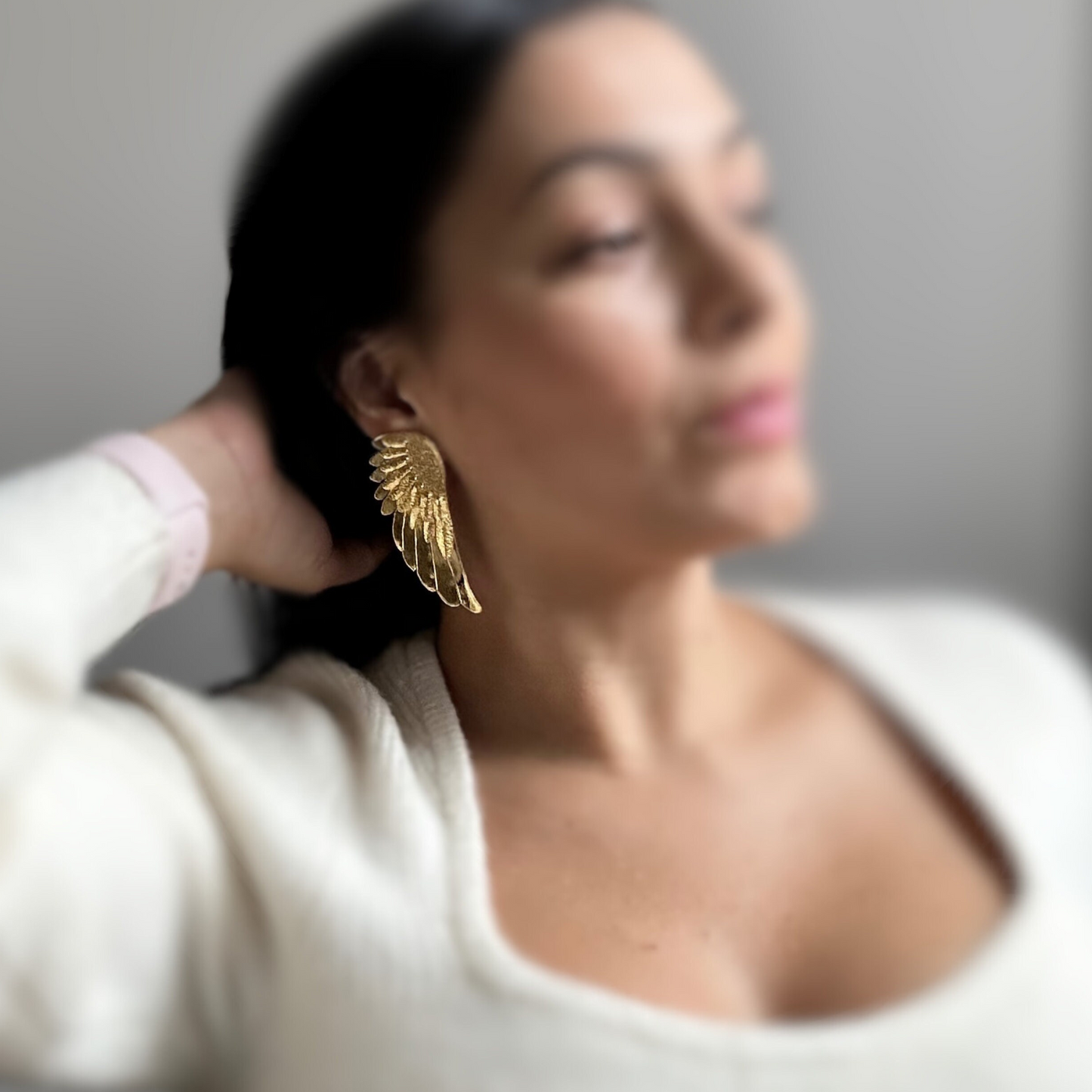 Golden Angel Wing Earrings