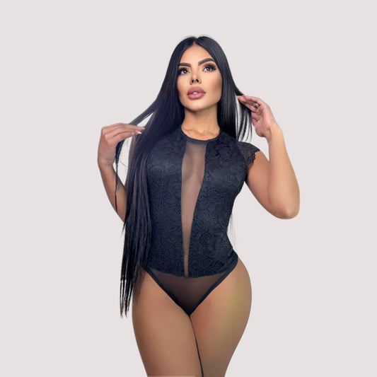 Bridal Bodysuit - Mesh & Lace Details