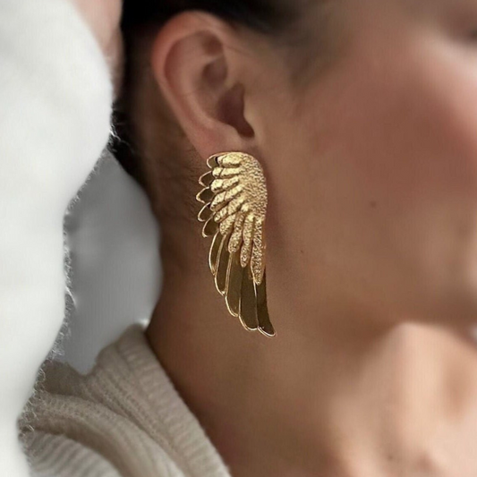 Golden Angel Wing Earrings