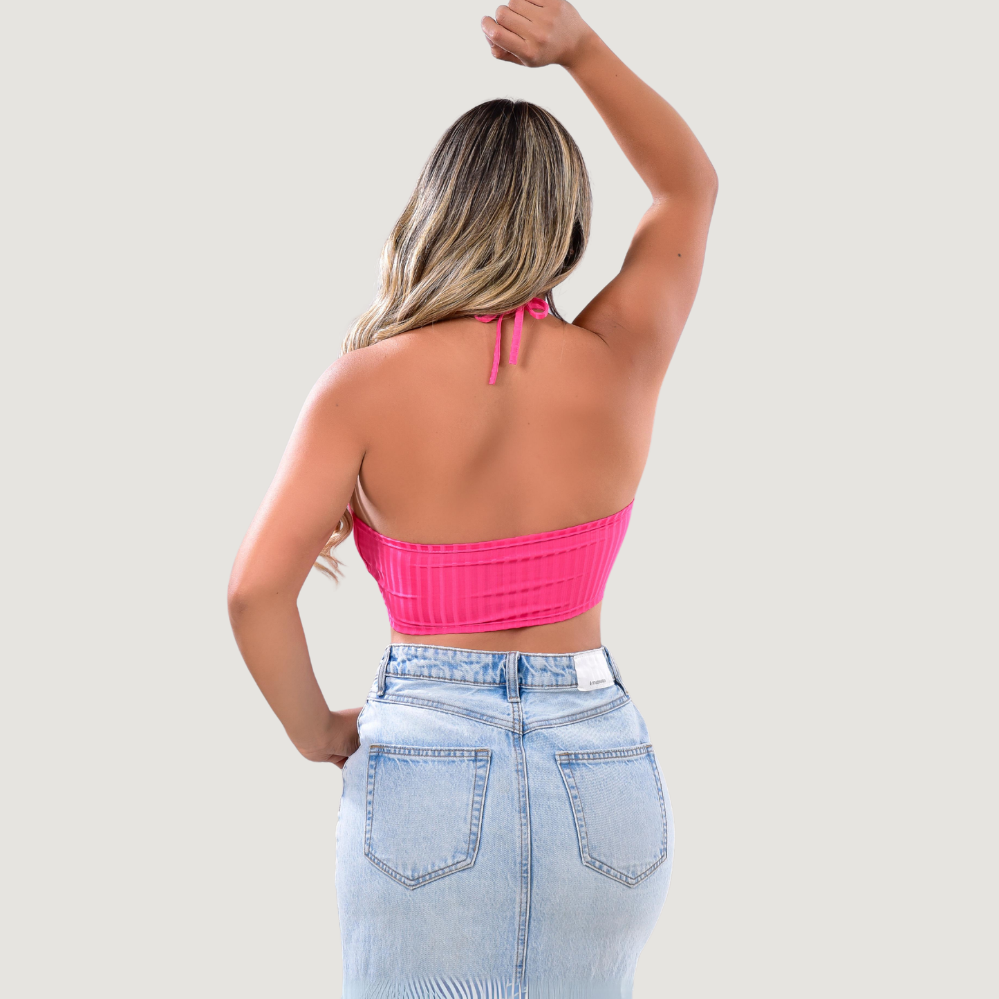 Camiseta sin mangas con lazos ajustables en el cuello