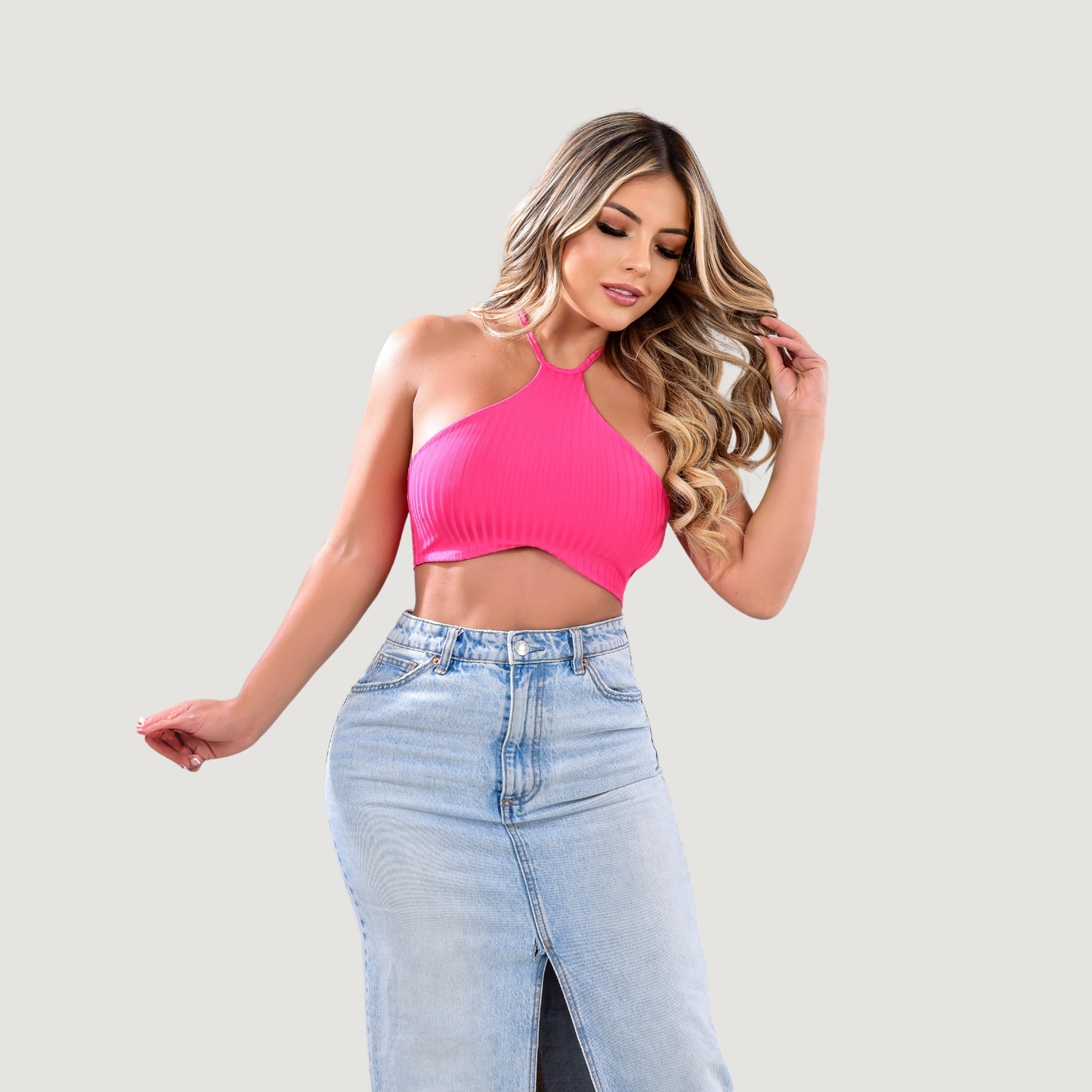 Camiseta sin mangas con lazos ajustables en el cuello