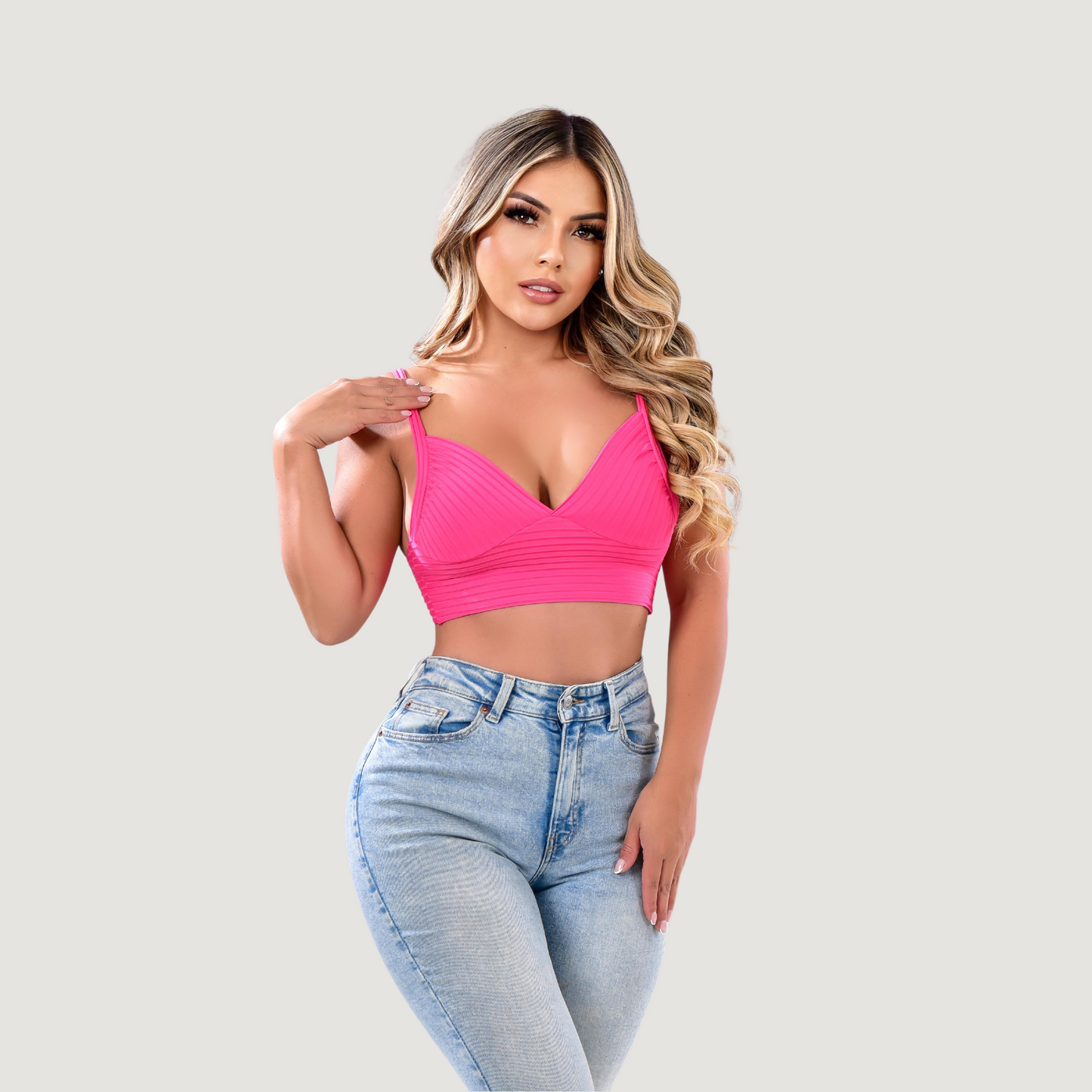 Low-Cut Tank Top with Thick Straps..