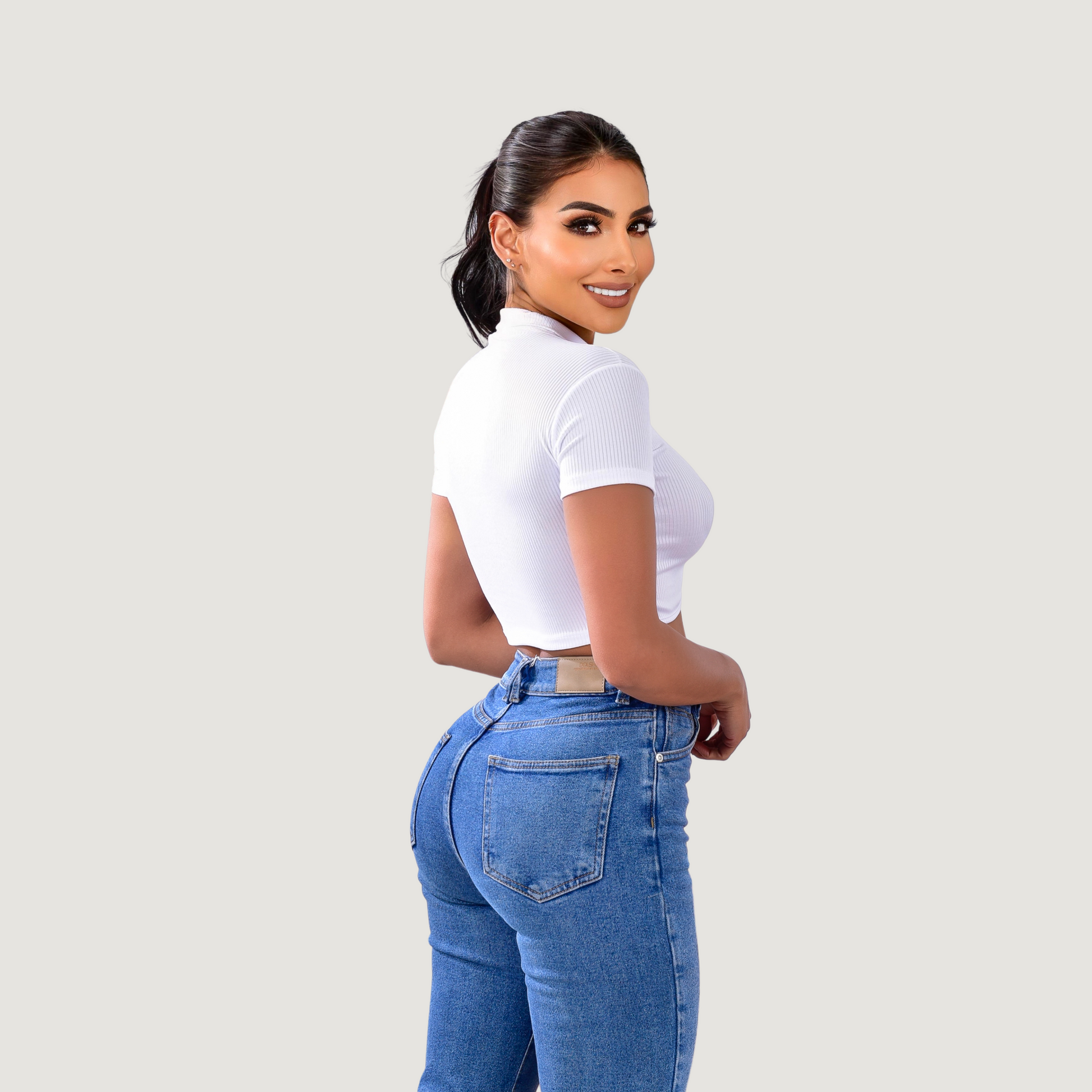 Comfortable Polo Ribbed Top - Saida Fashion 