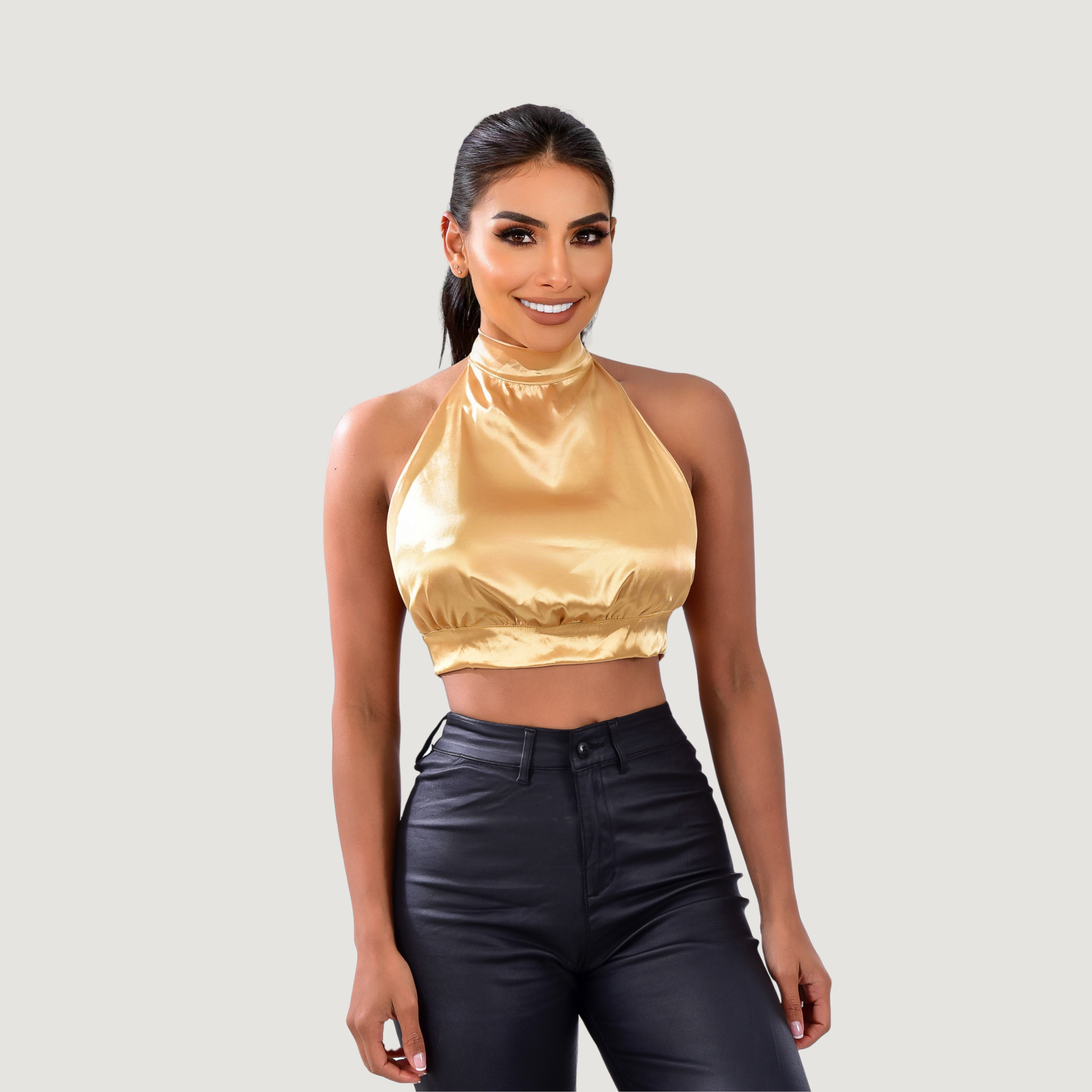 Backless top - adjustable ties - Saida Fashion 