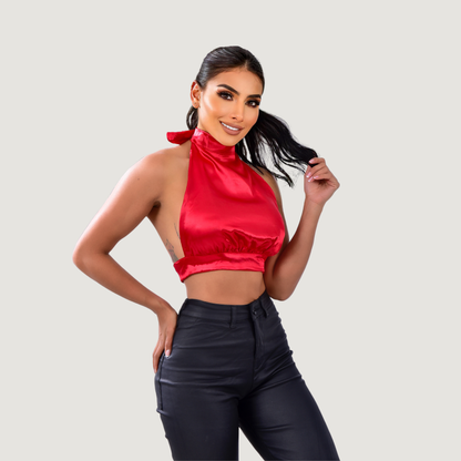 Backless top - adjustable ties - Saida Fashion 