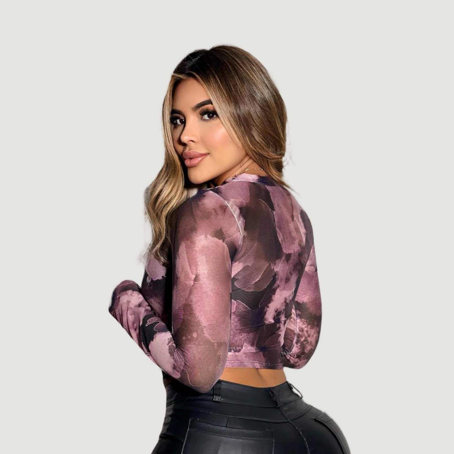 Long Sleeve Crop with Zippers