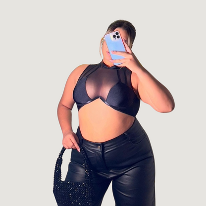 Sheer Crop Top with Structure