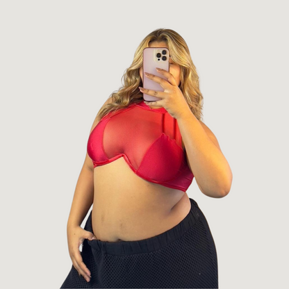 Sheer Crop Top with Structure