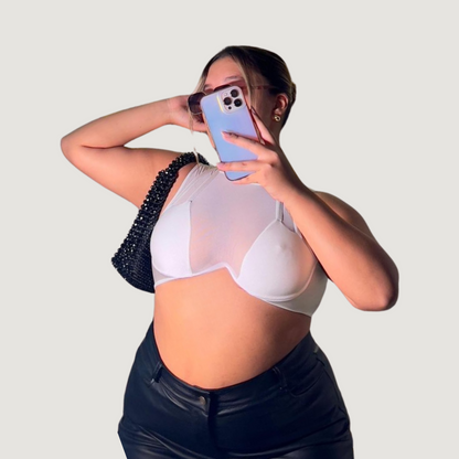 Sheer Crop Top with Structure