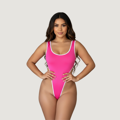 High Cut Bodysuit - Soft Lycra Fabric