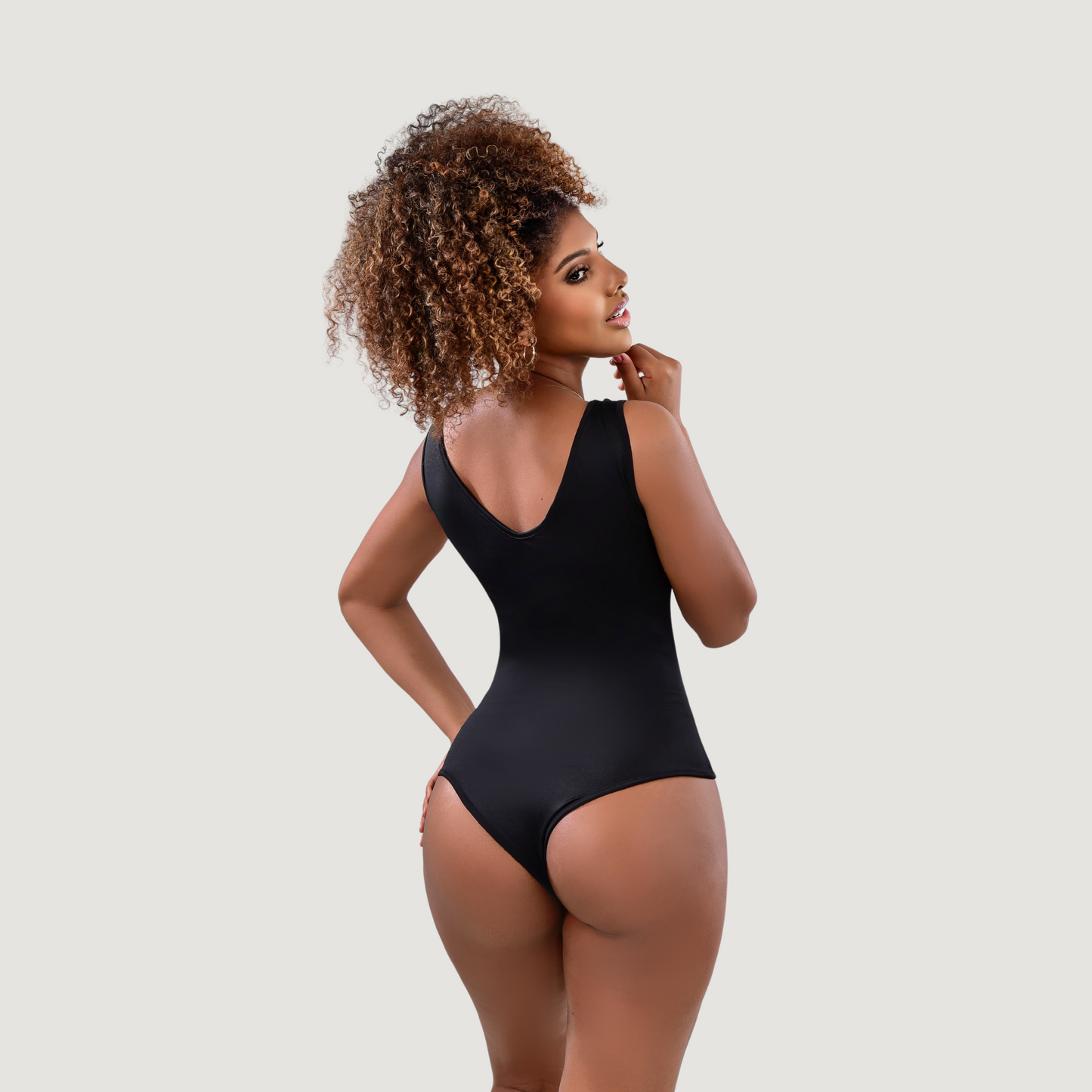 Body de entrenamiento con escote con cremallera