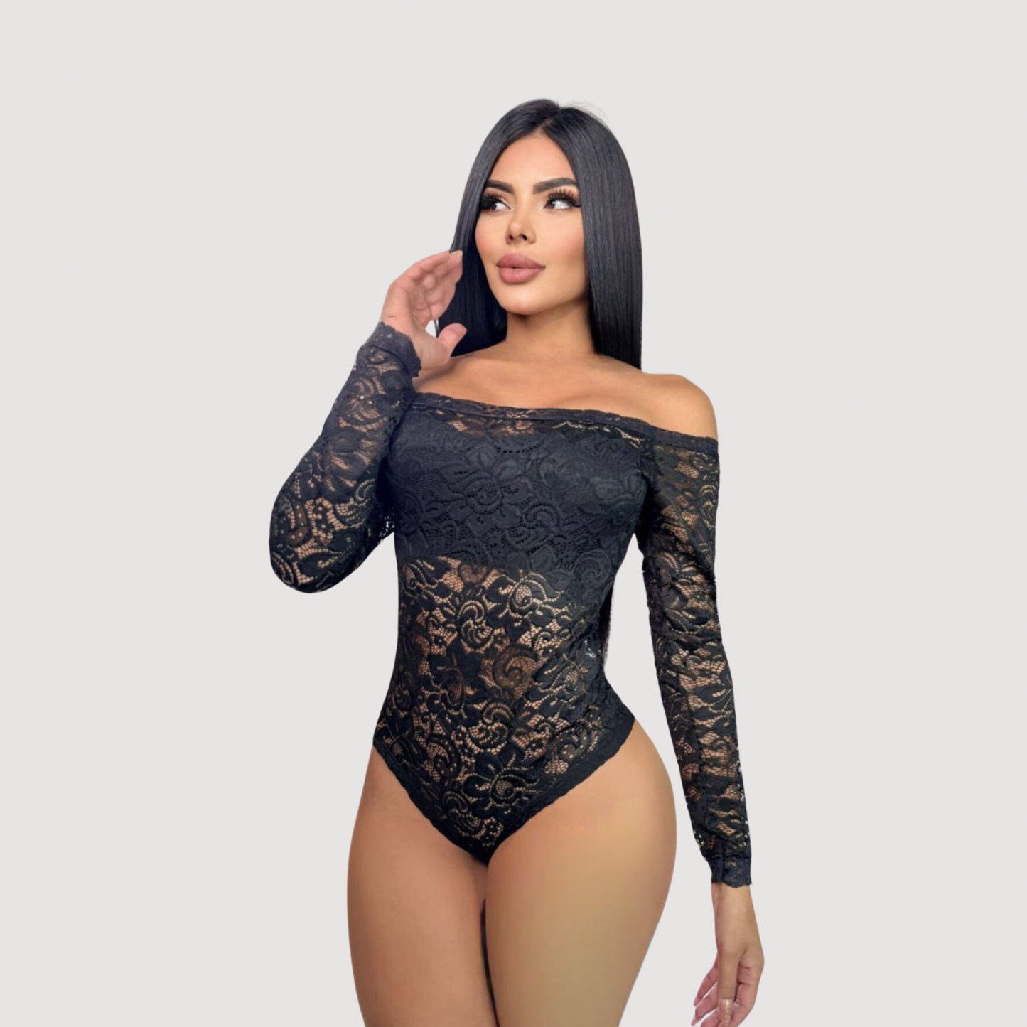Lace Bodysuit Top - Lined Bust Style..