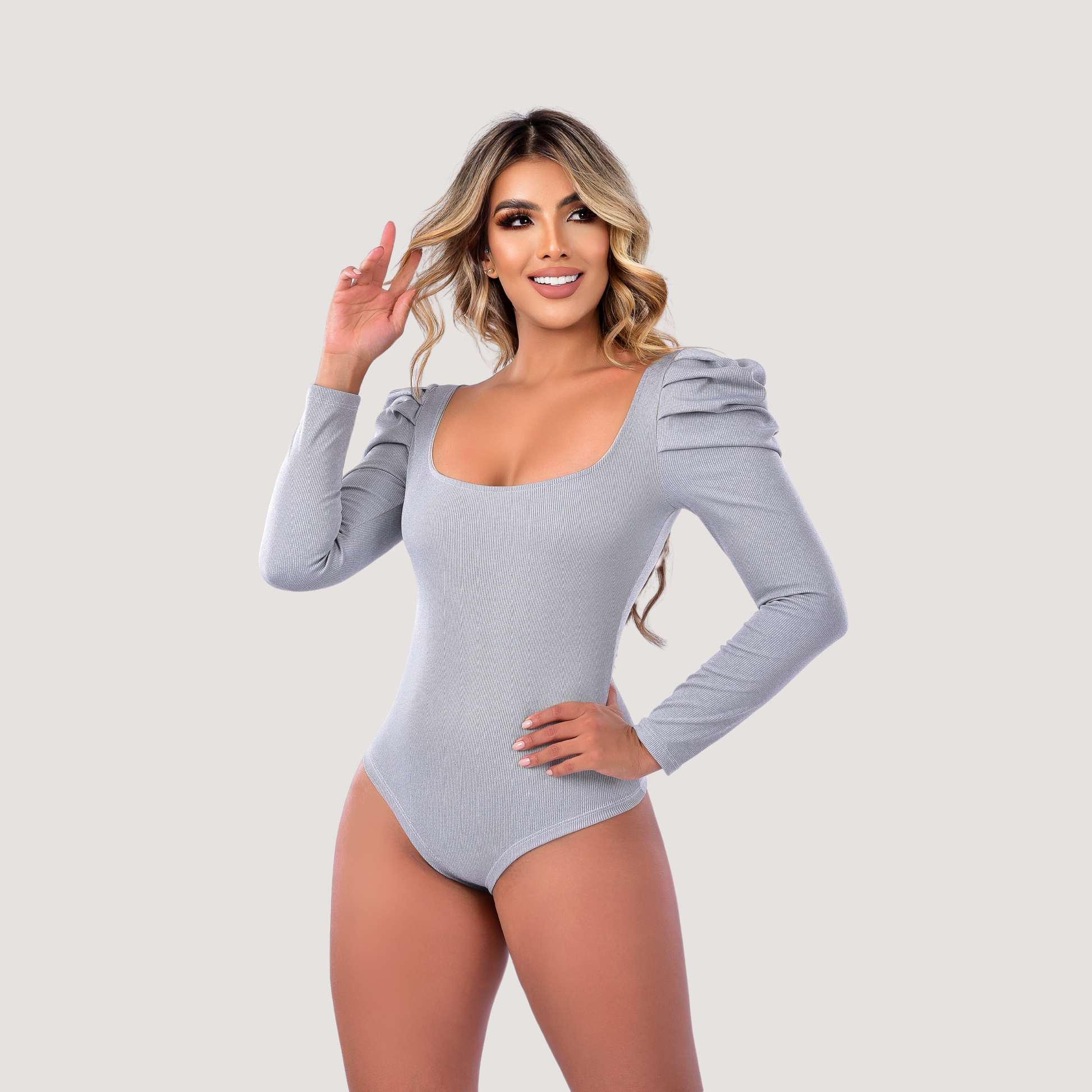 Woman Bodysuit - Square Neck - Saida Fashion 