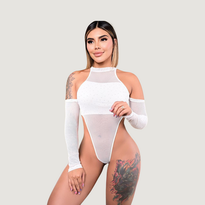 Body de malla - Diseño de corte alto