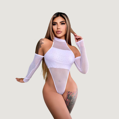 Body de malla - Diseño de corte alto