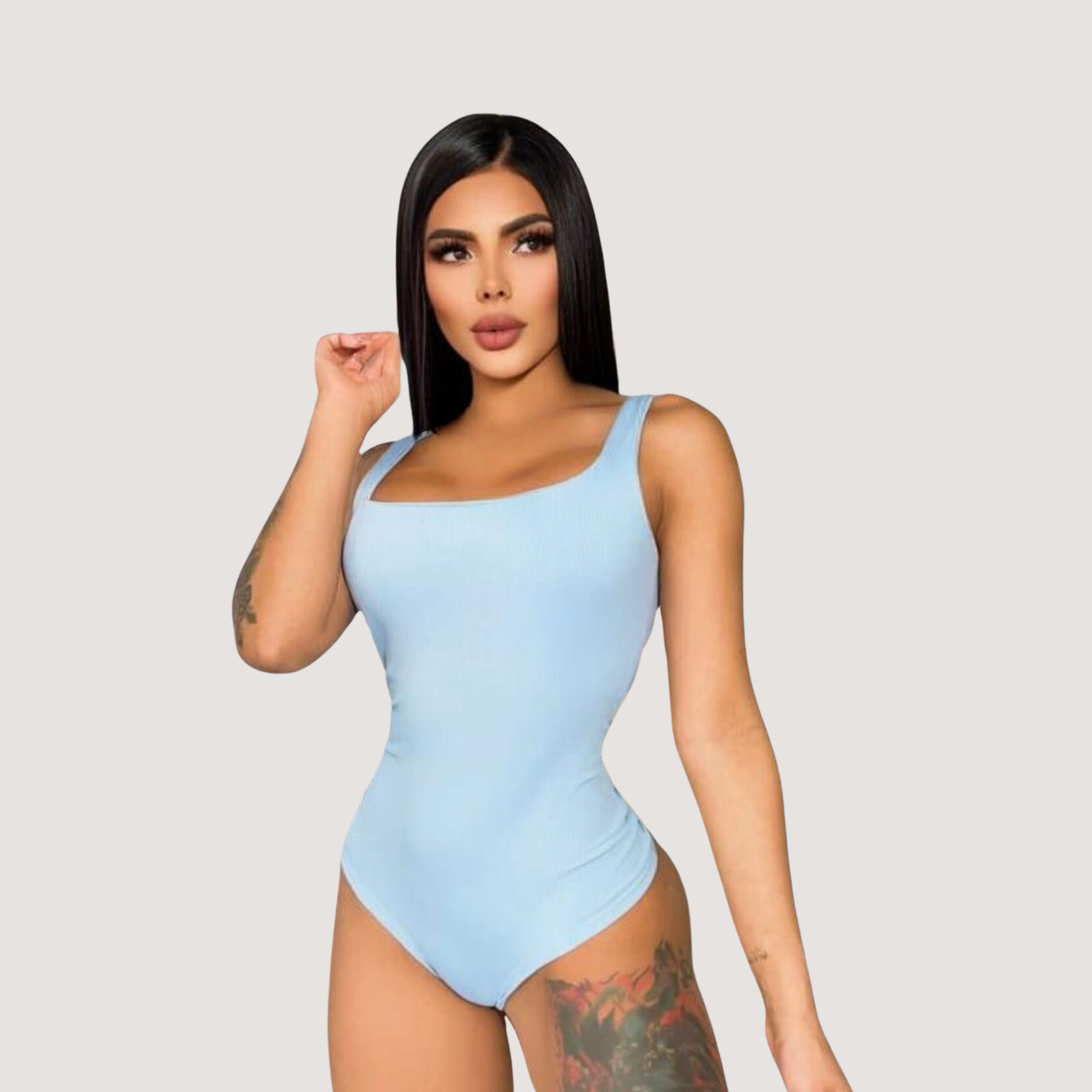 Essential Bodysuit - Wide Strap Style - Saida Fashion 