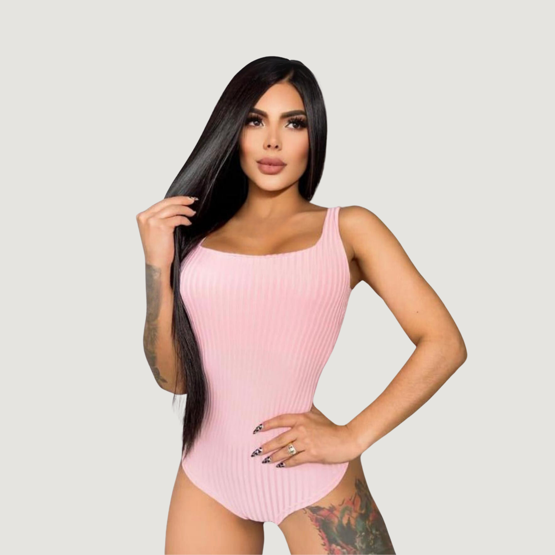 Essential Bodysuit - Wide Strap Style - Saida Fashion 