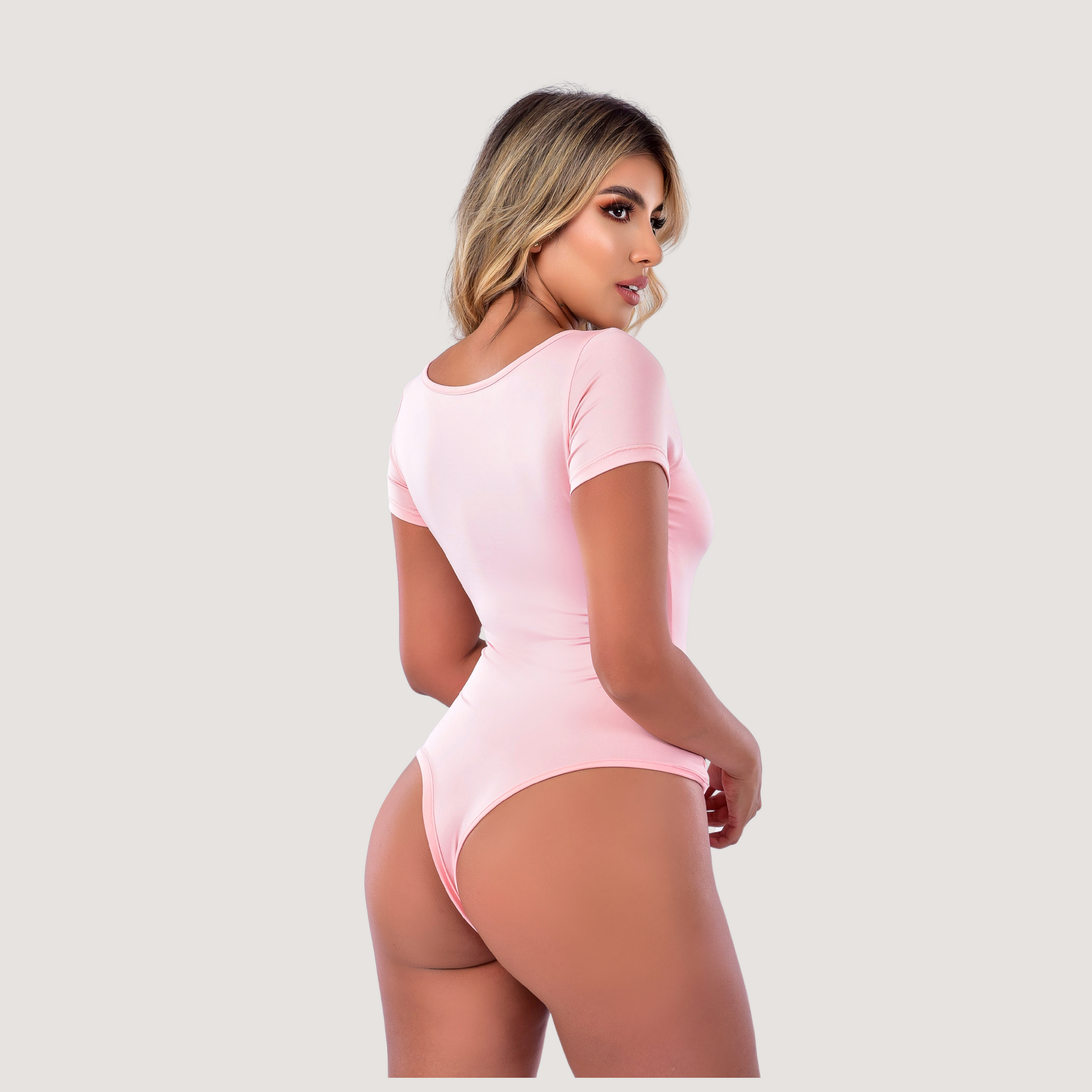 Basics Bodysuit For Work - Square Neck Fit - Saida Fashion 