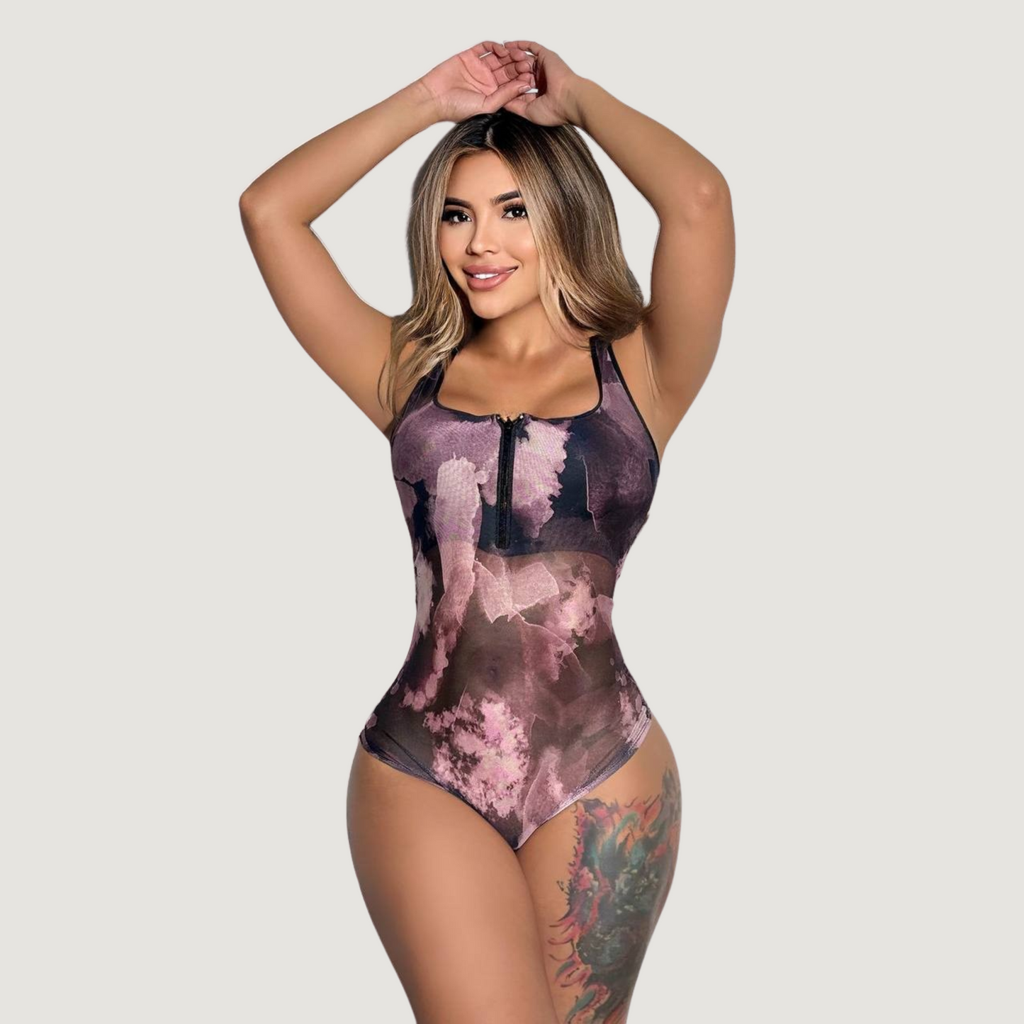 Sleek Bodysuit with Front Zip