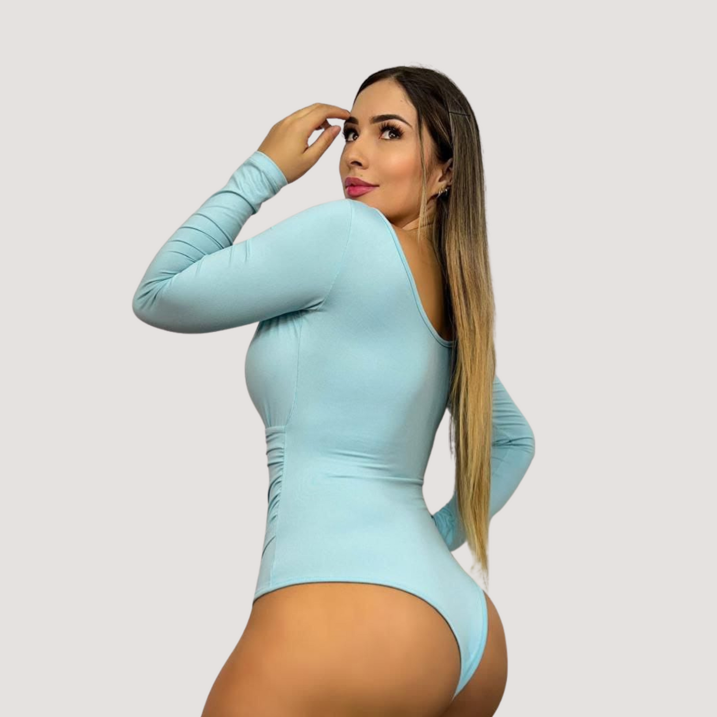 Thong Bodysuit with Long Sleeves