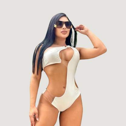 Sheer Bodysuit with Ring Detail