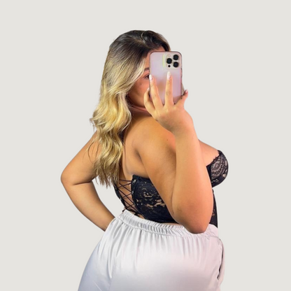 Corset Top with Built-In Cups