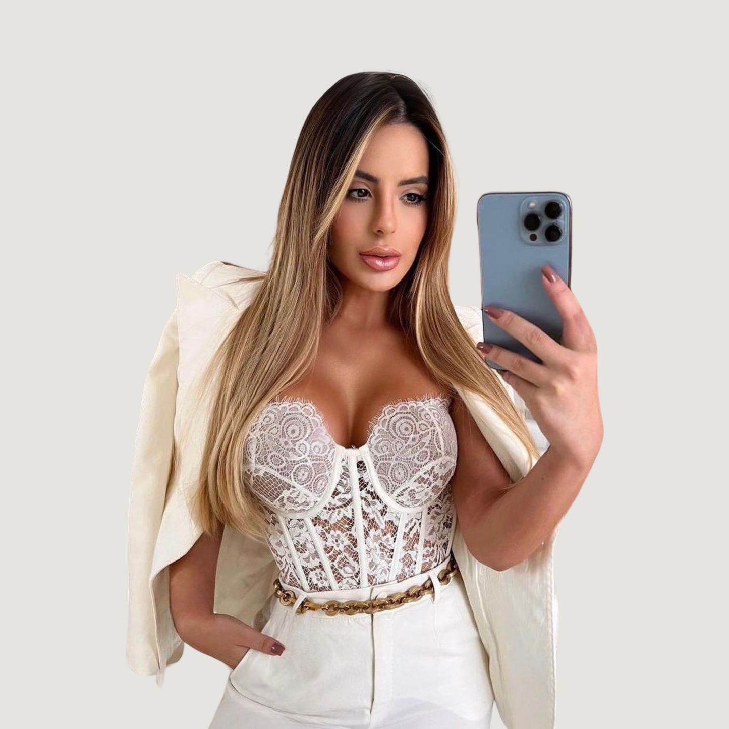 Corset Top with Built-In Cups