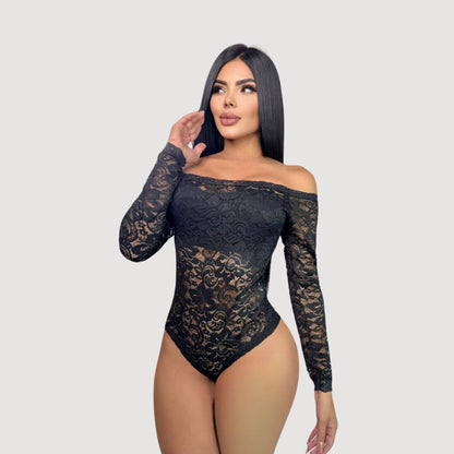 Lace Bodysuit Top - Lined Bust Style..