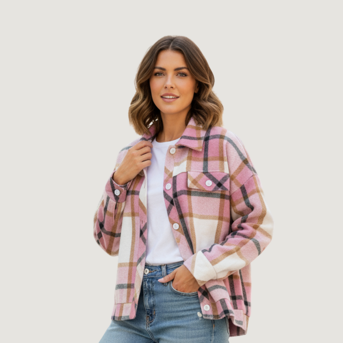 Vintage Jacket with Relaxed Fit Design