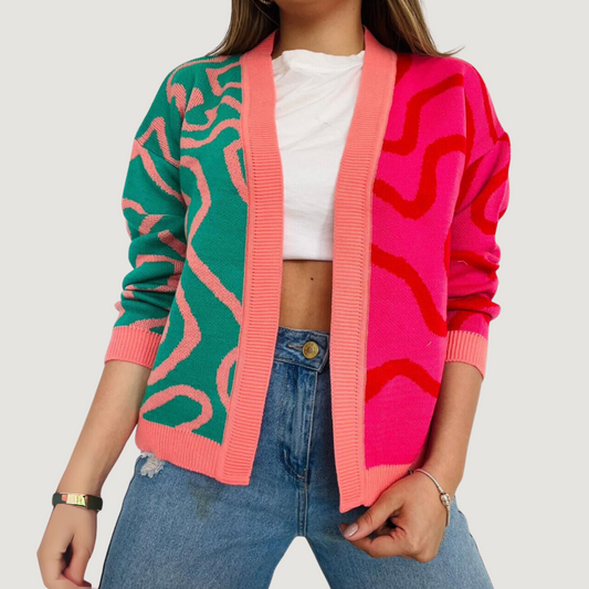 Colorful Graphic Knit Sweater