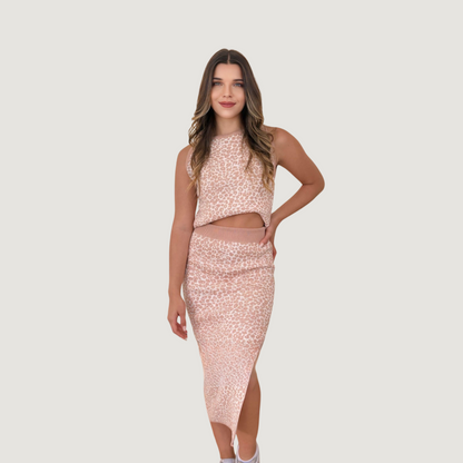 Halter Top & Midi Skirt Set