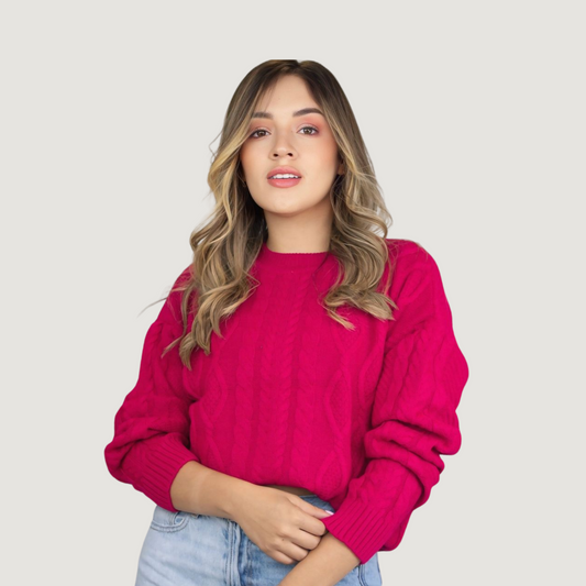 Vintage Cable Knit Sweater for Women