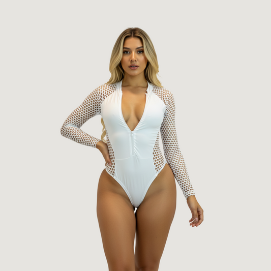 Women's Rave Bodysuit - Long Sleeves Look..