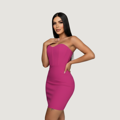 Vestidos sensuales con ballenas entalladas