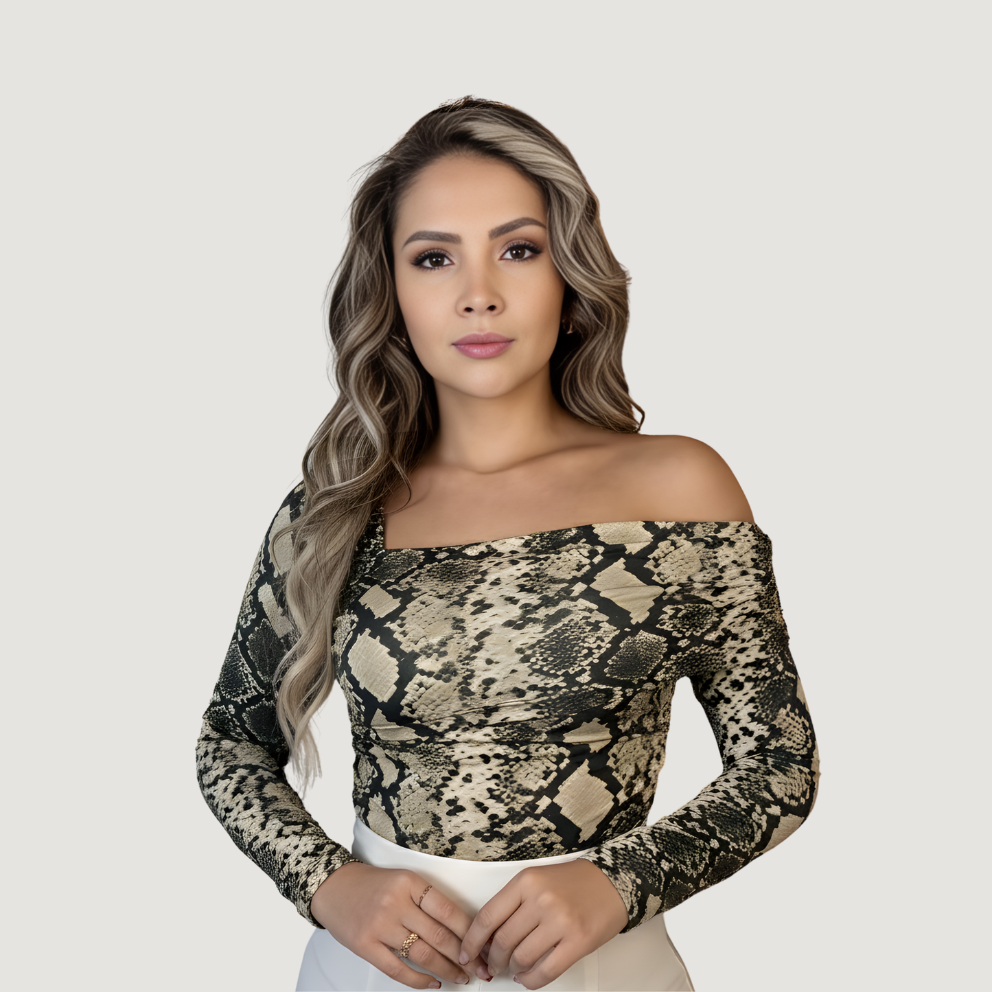 Elegant Bardot Asymmetric Top