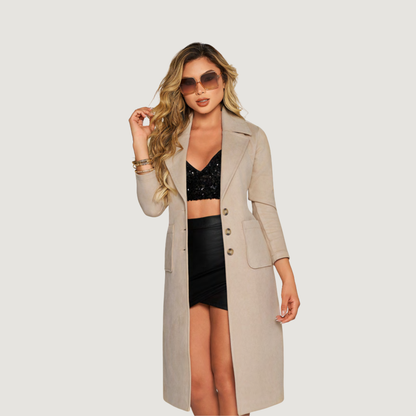 Ivory Coat with Patch Pockets