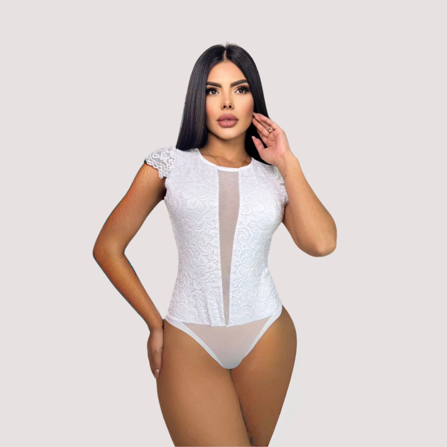 Bridal Bodysuit - Mesh & Lace Details..
