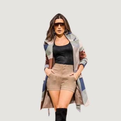 Tailored Fit Multicolor Coat..