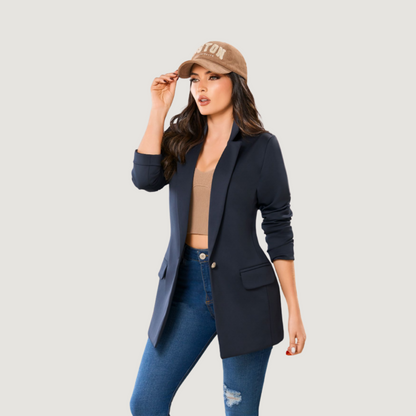 Blazer clásico de lino con botones