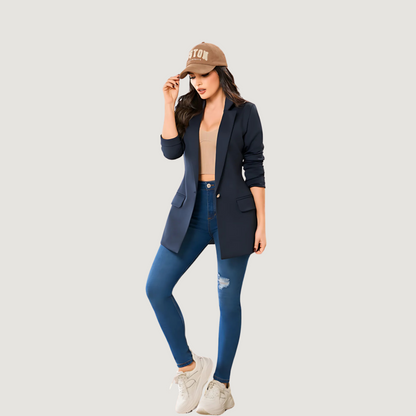 Blazer clásico de lino con botones