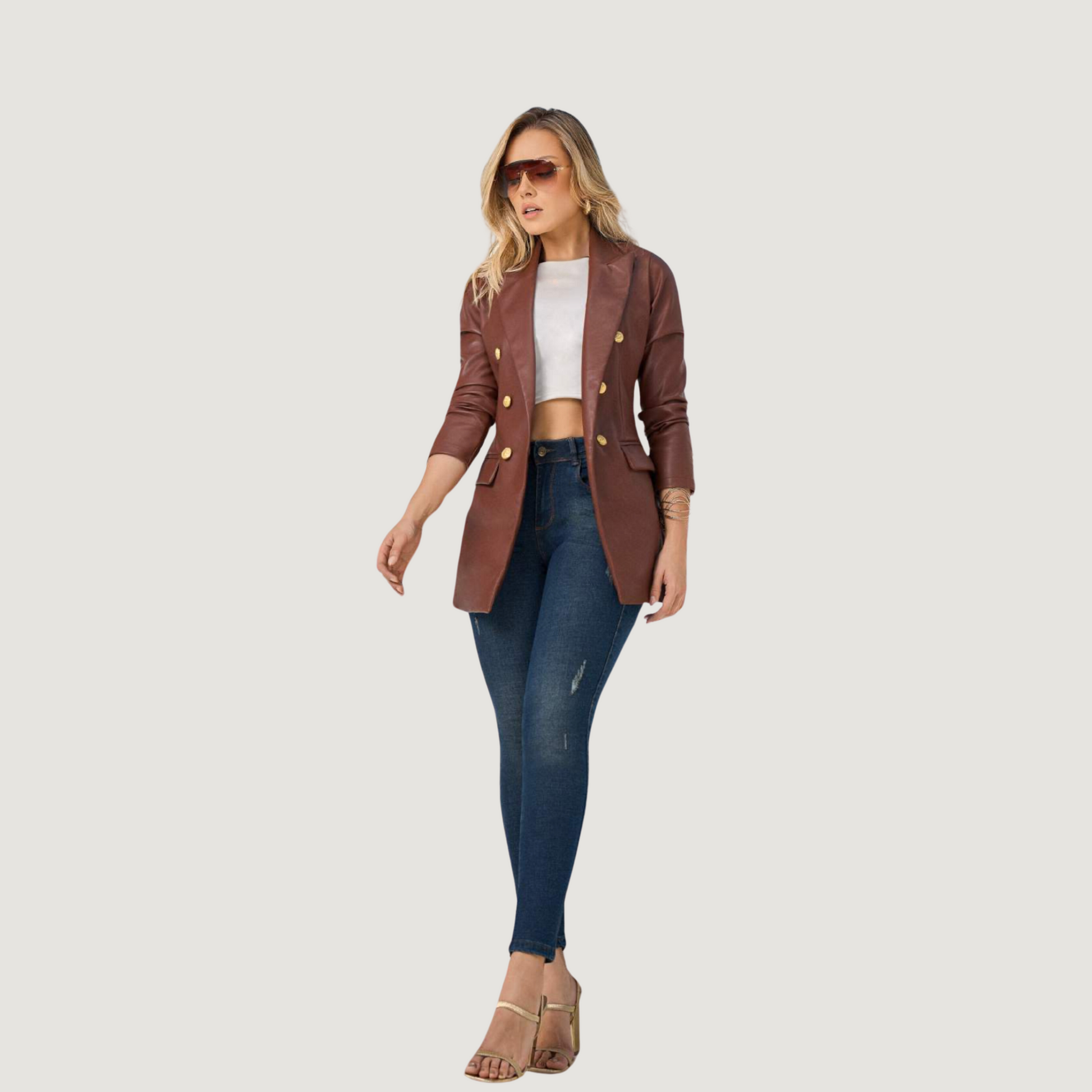 Fashion Blazers with Golden Buttons - Saida Fashion 