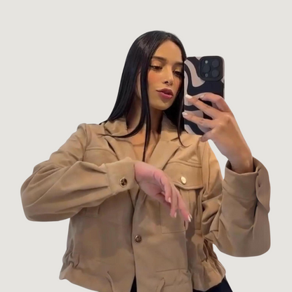 Short Jacket with Gold Buttons