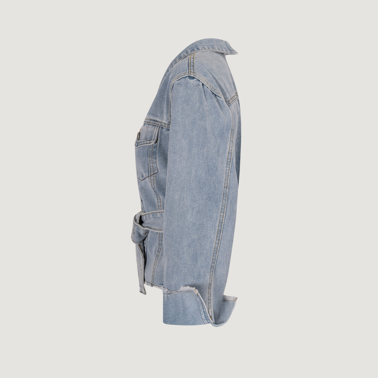 Fashion Denim Jackets with Zipper Back