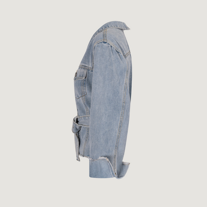 Fashion Denim Jackets with Zipper Back