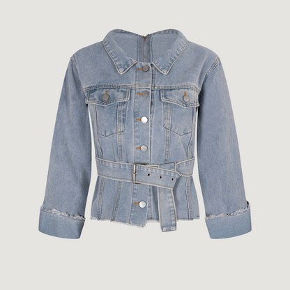 Fashion Denim Jackets with Zipper Back