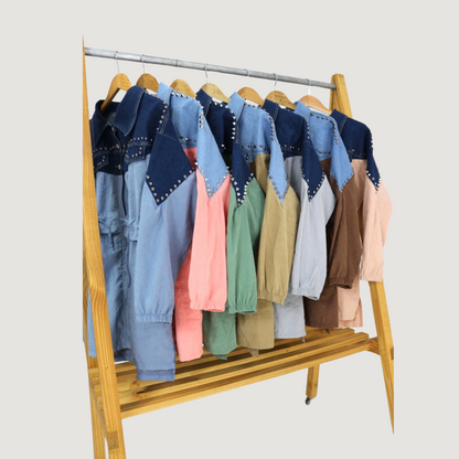 Jackets for Women with Mixed Fabric Design