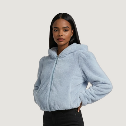 Chaqueta polar con capucha acogedora