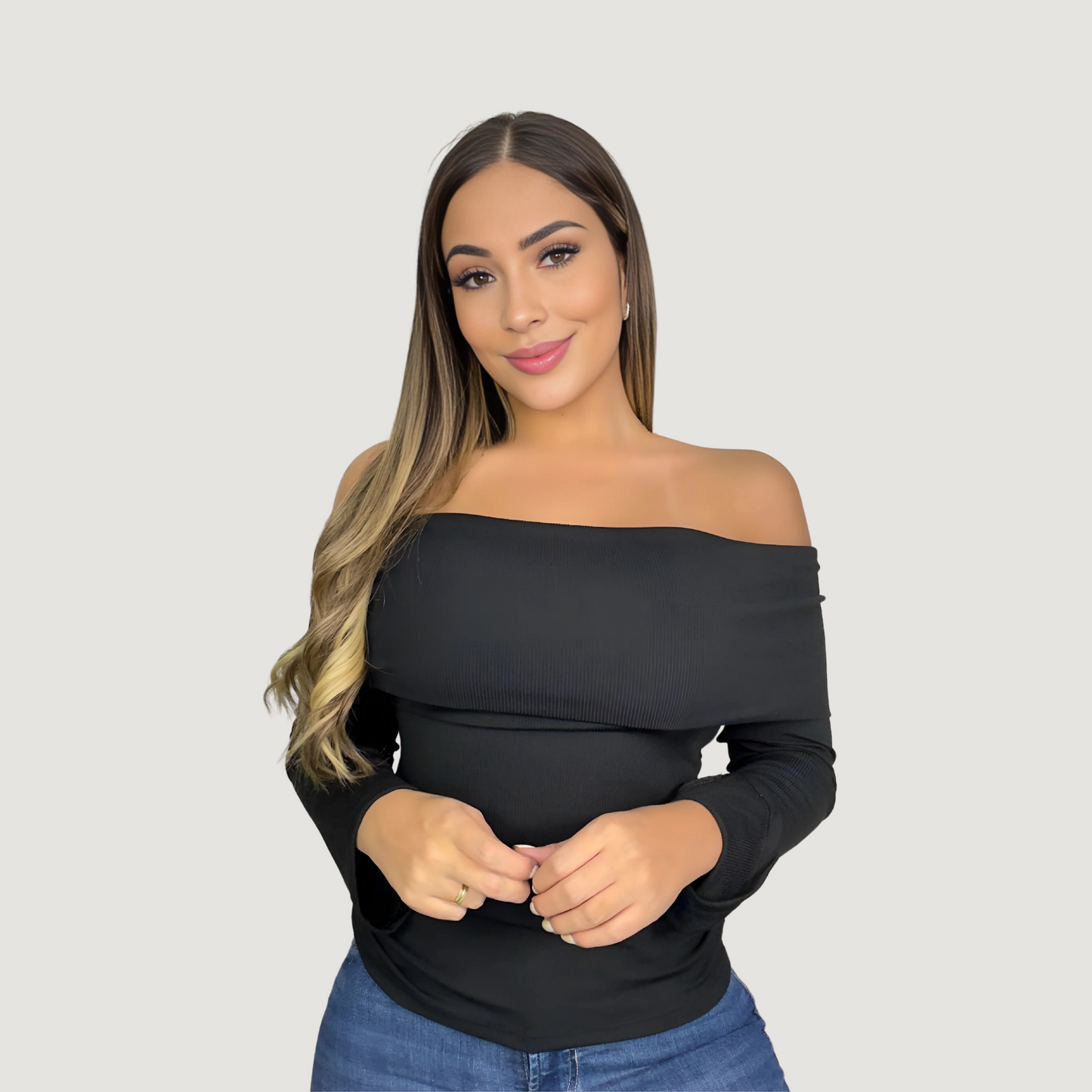 Ribbed Off-Shoulder Top