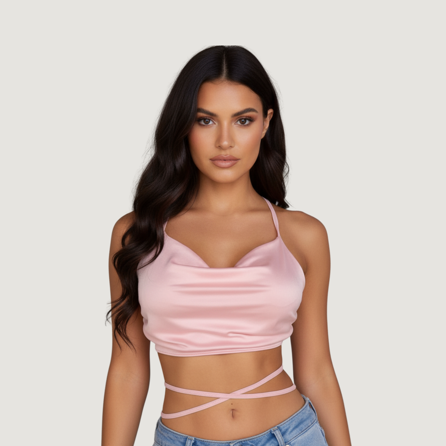 Open Back Top with Delicate Straps