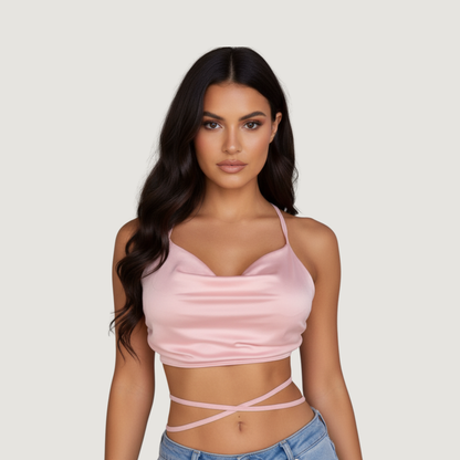 Open Back Top with Delicate Straps